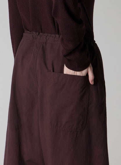 GARMENT-DYED FRONT TUCK WIDE PANTS