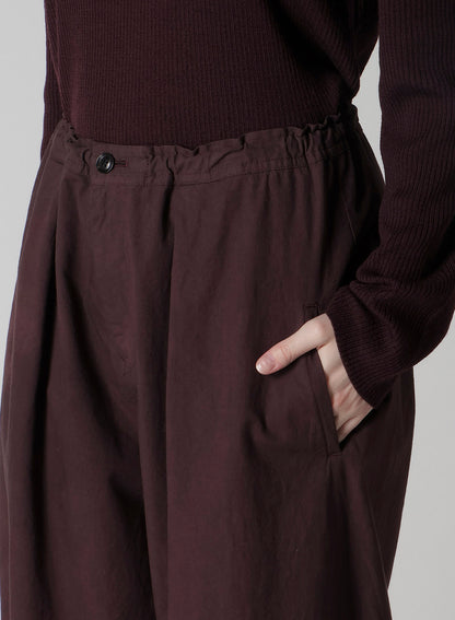 GARMENT-DYED FRONT TUCK WIDE PANTS