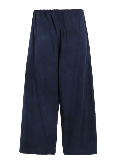 GARMENT-DYED FRONT TUCK WIDE PANTS