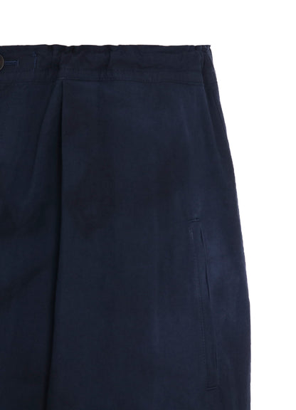 GARMENT-DYED FRONT TUCK WIDE PANTS