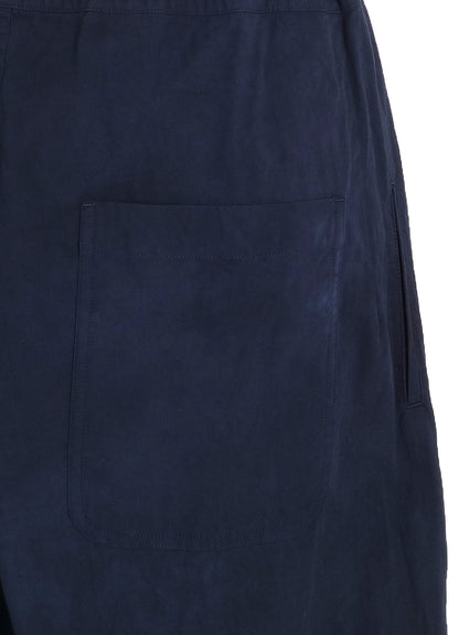 GARMENT-DYED FRONT TUCK WIDE PANTS