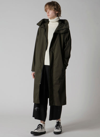 ANGEL-PRINT DUNGAREE TWILL FRONT PLATED WIDE PANTS