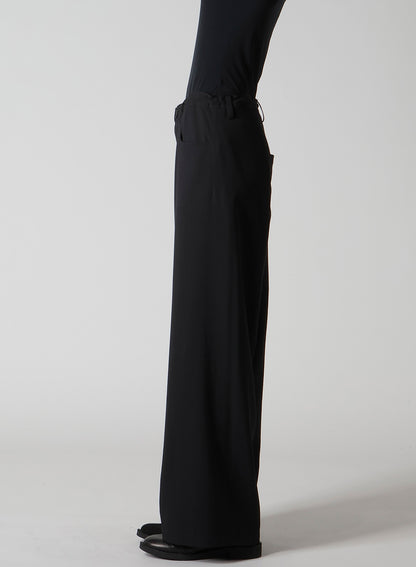 WOOL SERGE LONG STRAIGHT PANTS