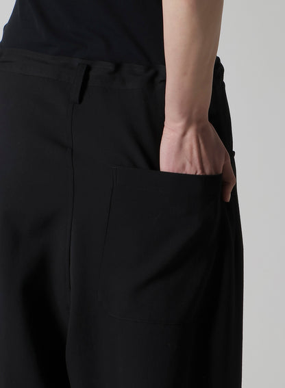 WOOL SERGE LONG STRAIGHT PANTS