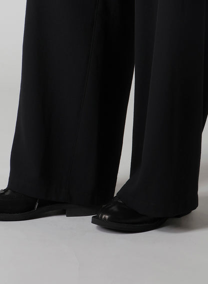 WOOL SERGE LONG STRAIGHT PANTS