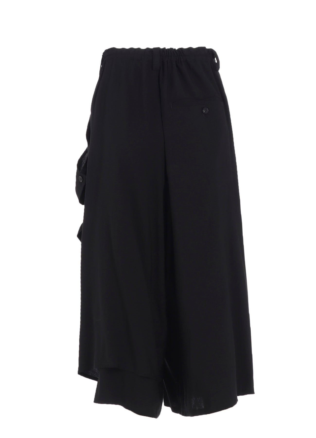HARD-TWIST SERGE LEFT DOUBLE BUTTON OPEN PANTS