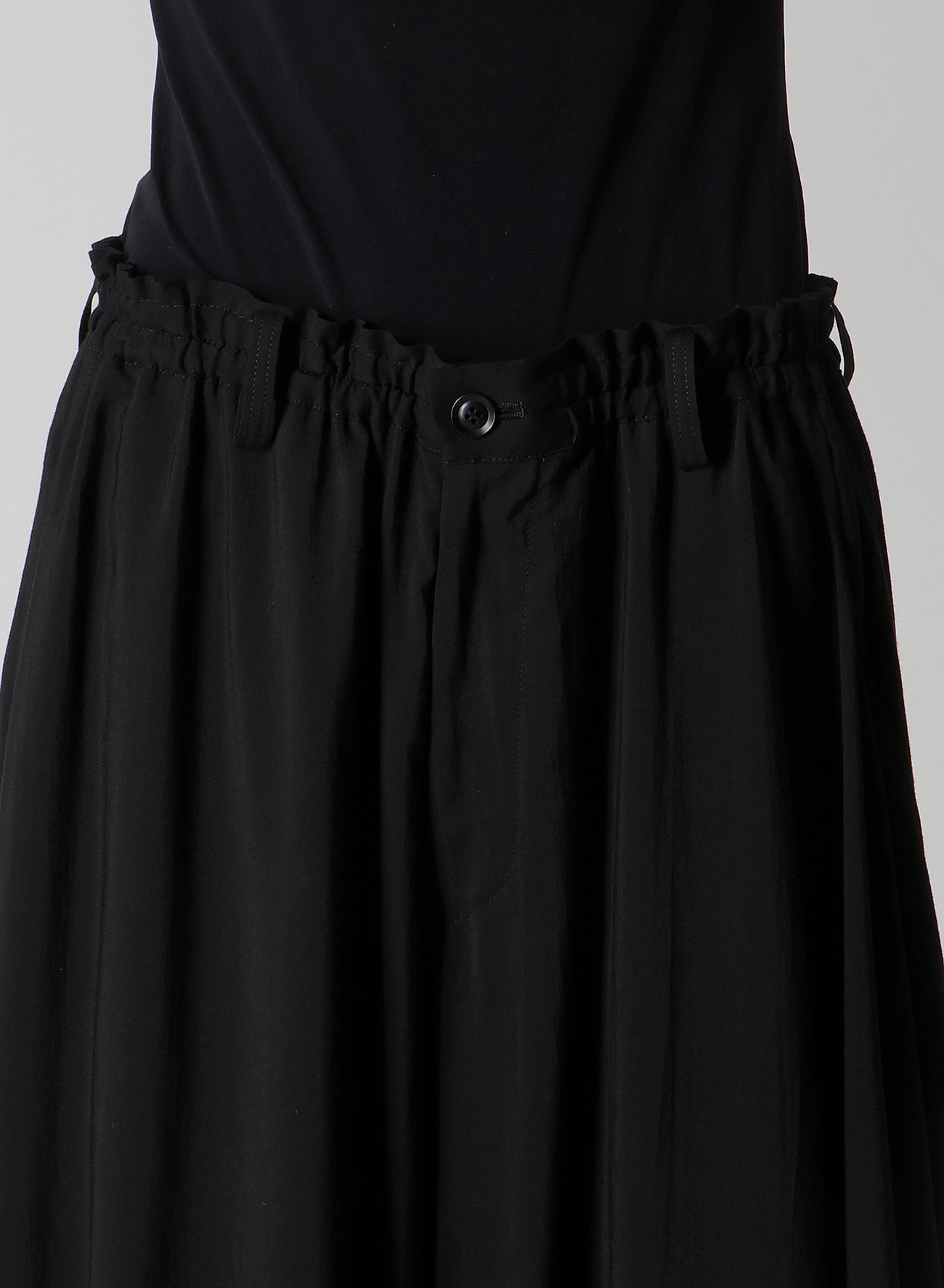 HARD-TWIST SERGE LEFT DOUBLE BUTTON OPEN PANTS
