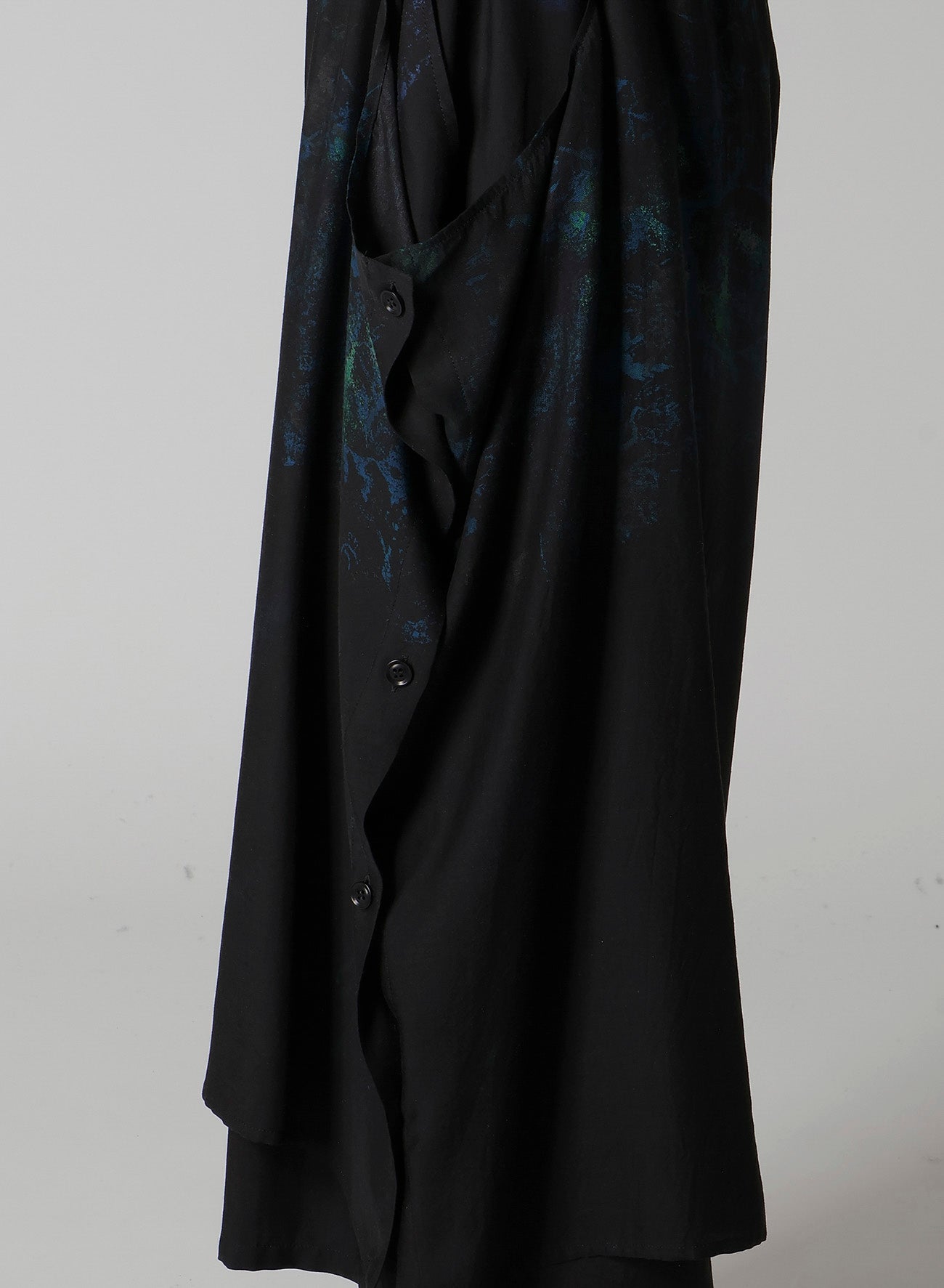 FLOWER/LACE-PREINT DUNGAREE TWILL PANTS