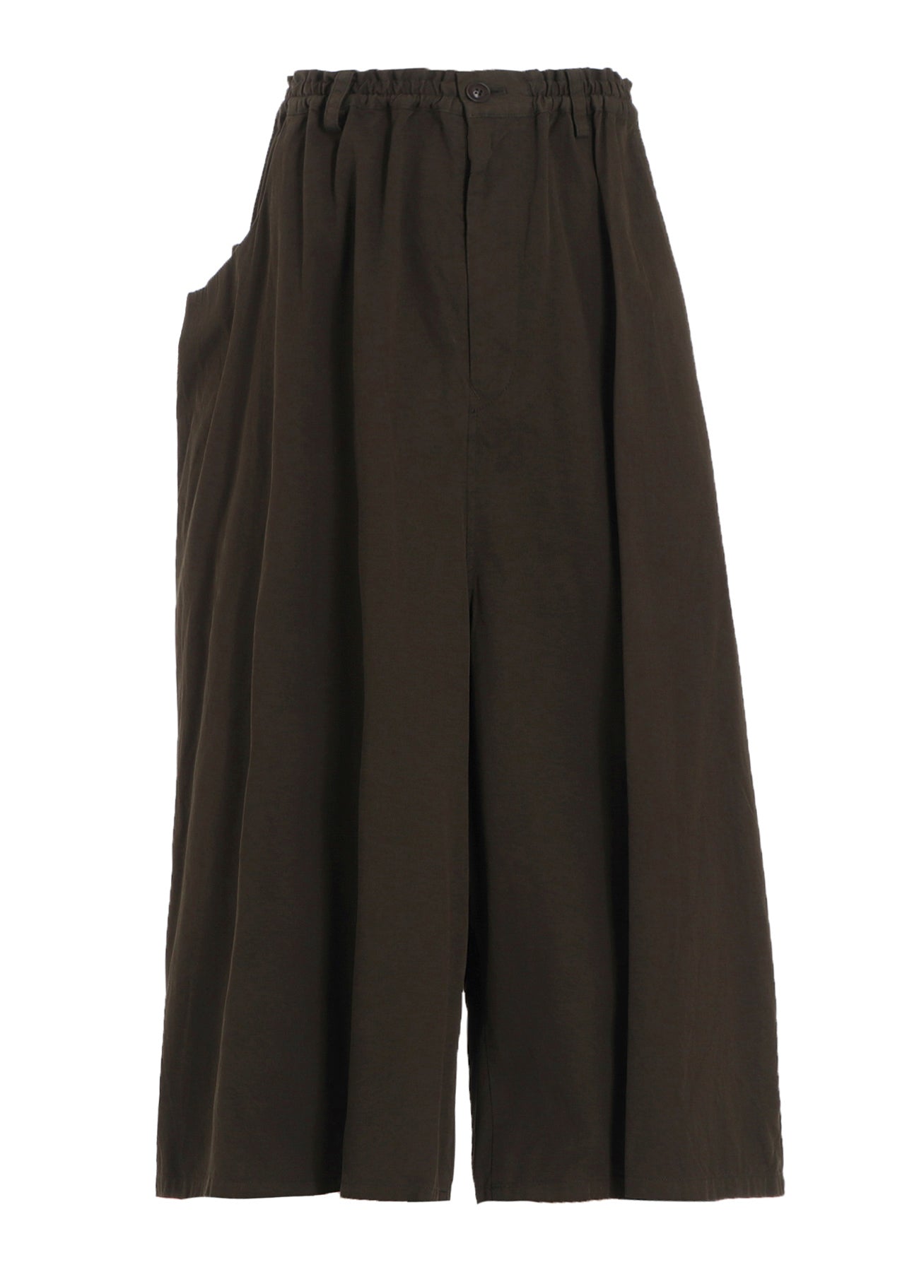 COTTON TWILL GARMENT DYE RIGHT SIDE DRAPE PANTS