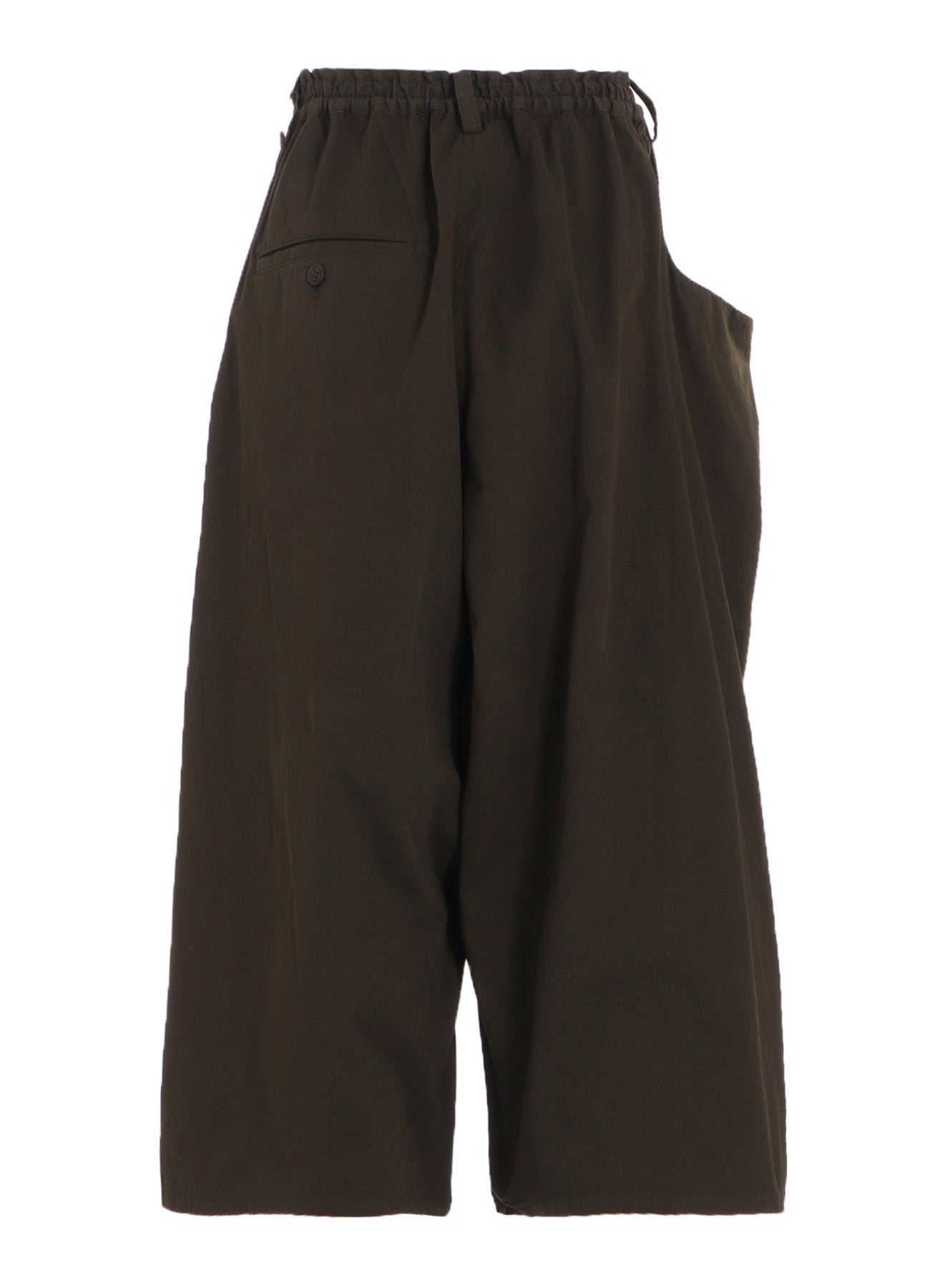 COTTON TWILL GARMENT DYE RIGHT SIDE DRAPE PANTS