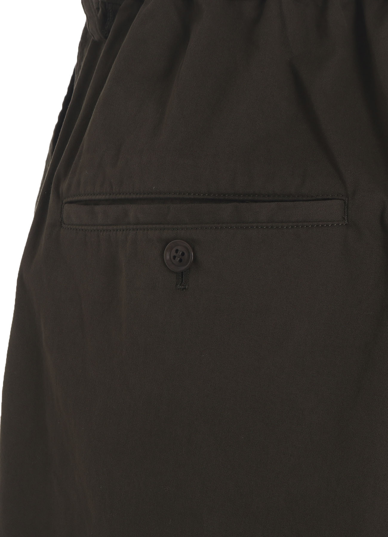 COTTON TWILL GARMENT DYE RIGHT SIDE DRAPE PANTS