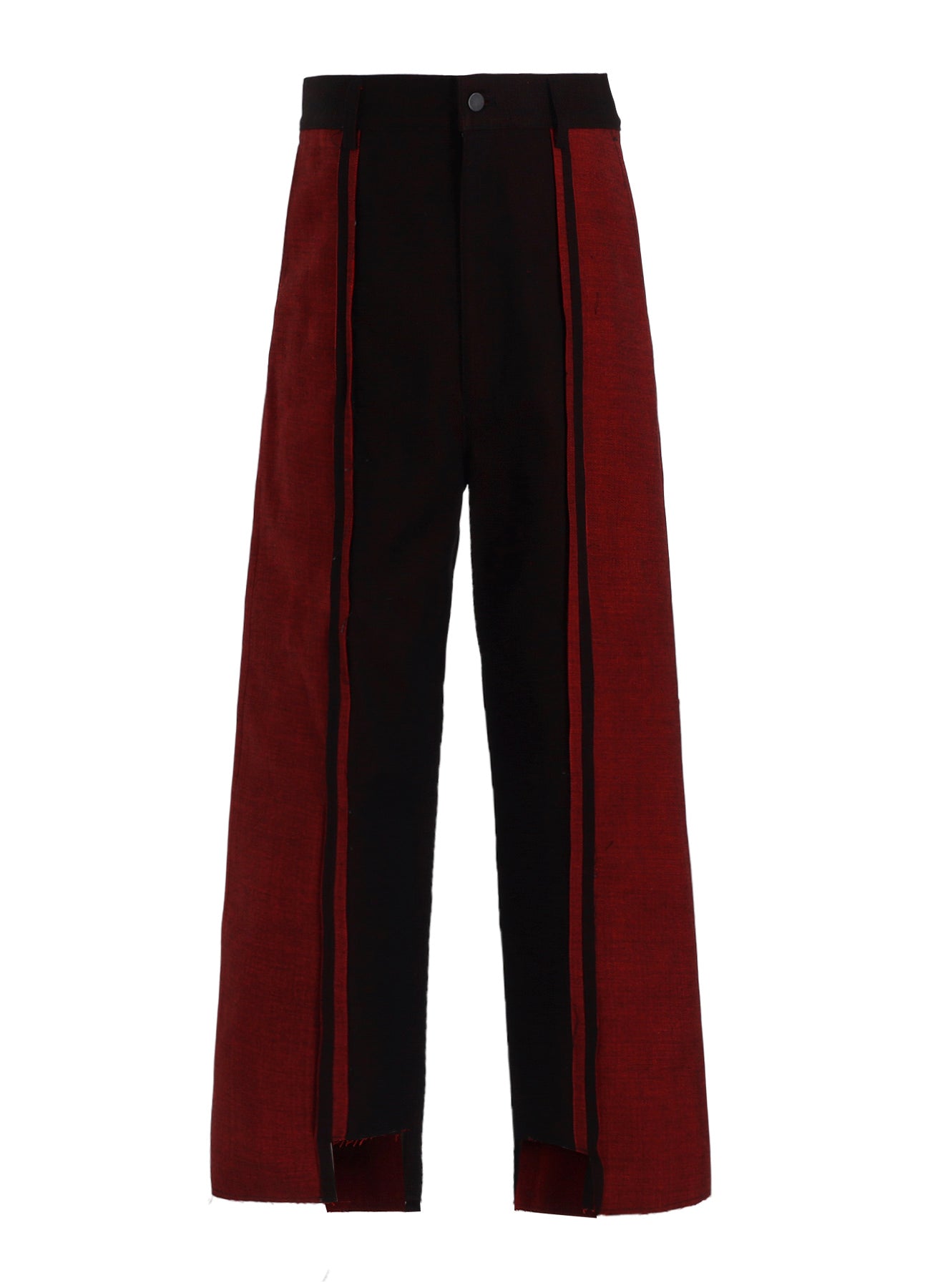 RED BACK SIDE DENIM PANEL PANTS