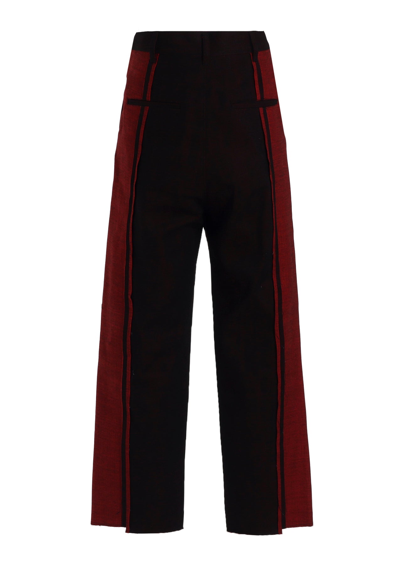 RED BACK SIDE DENIM PANEL PANTS