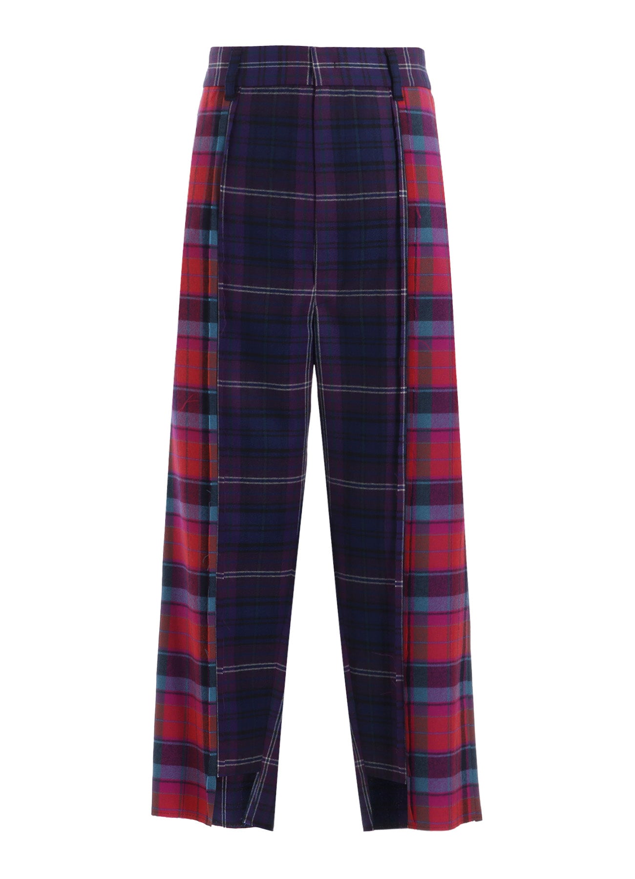 PLAID PANEL PANTS A
