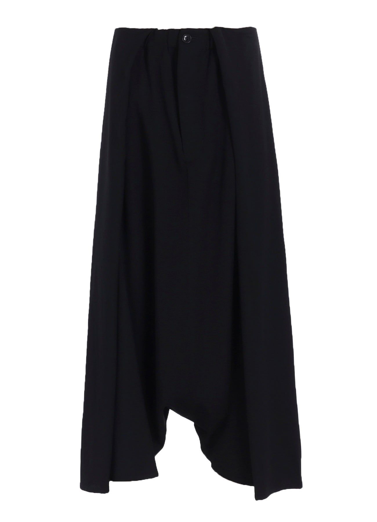 WOOL GABARDINE SAROUEL TUCKED PANTS