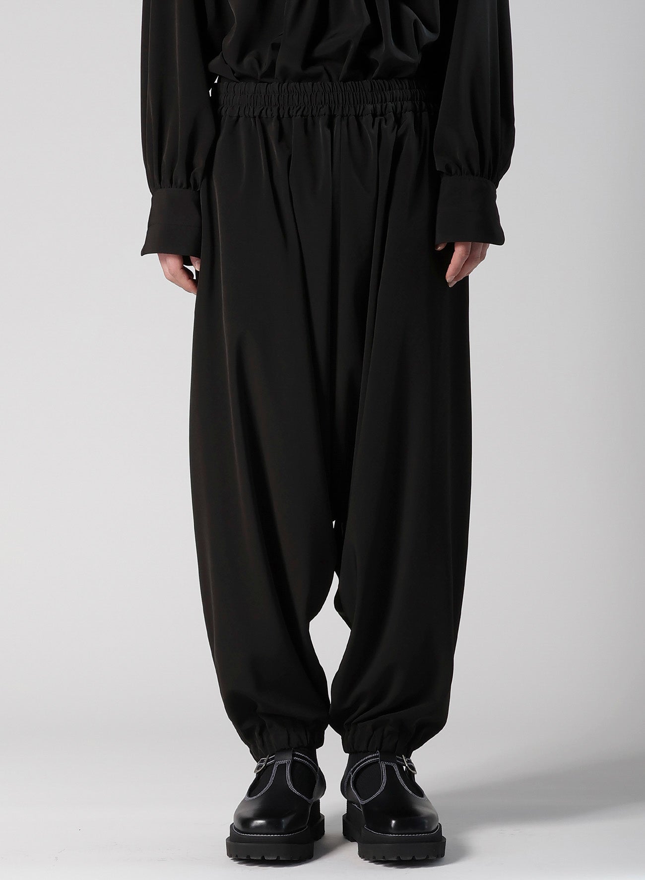 TA/PE SUPER VIYON TUSSER SAROUEL GATHERED PANTS