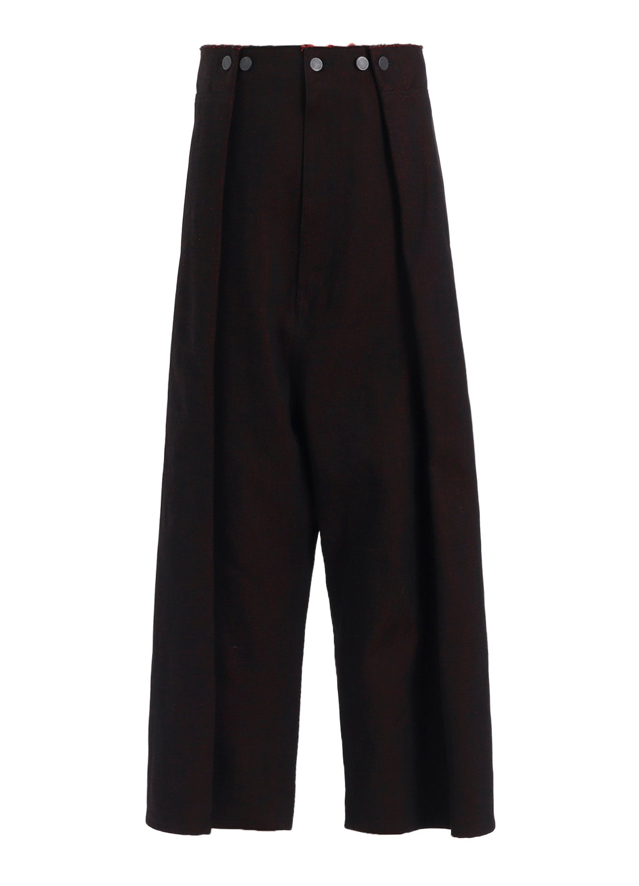 RED BACK SIDE DENIM SIDE TUCKED PANTS