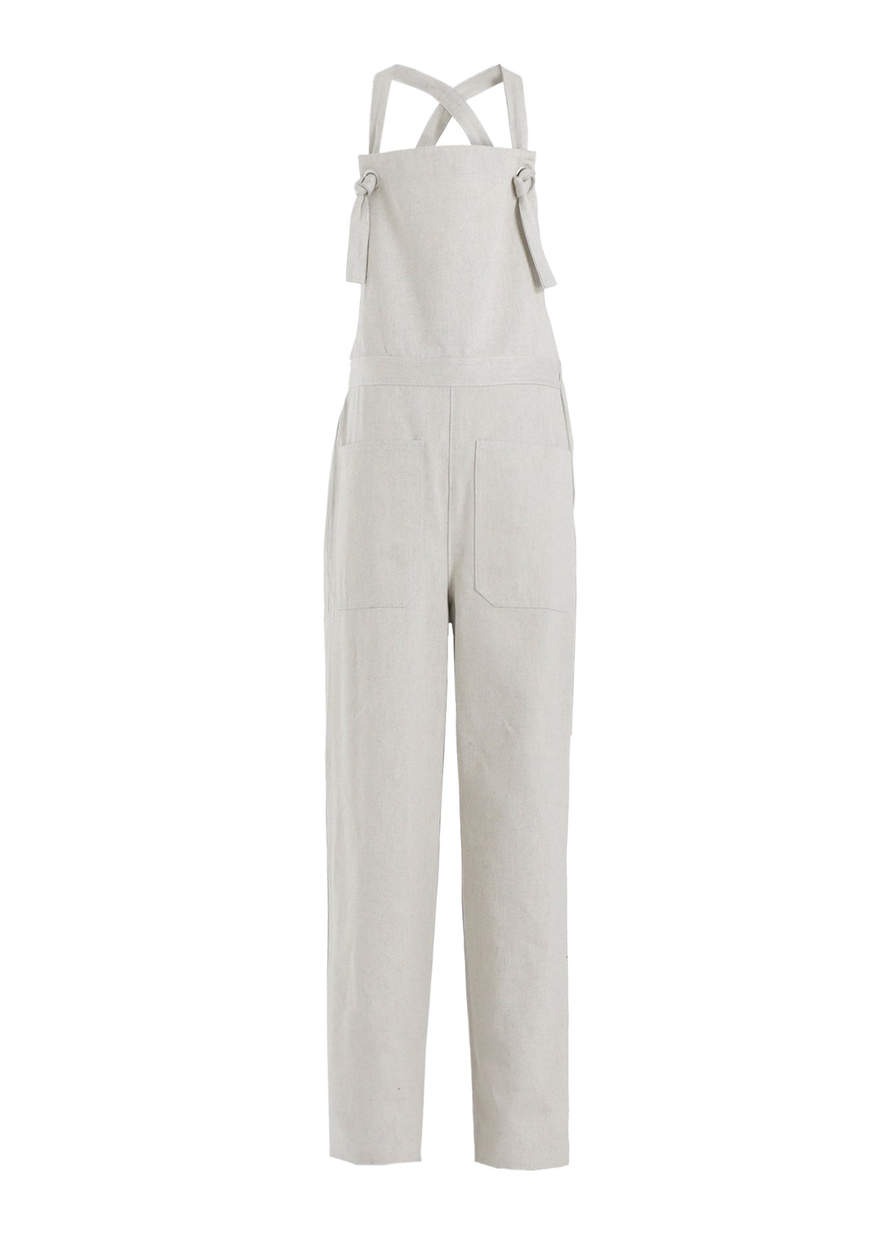 UNEVEN YARN DENIM APRON PANTS