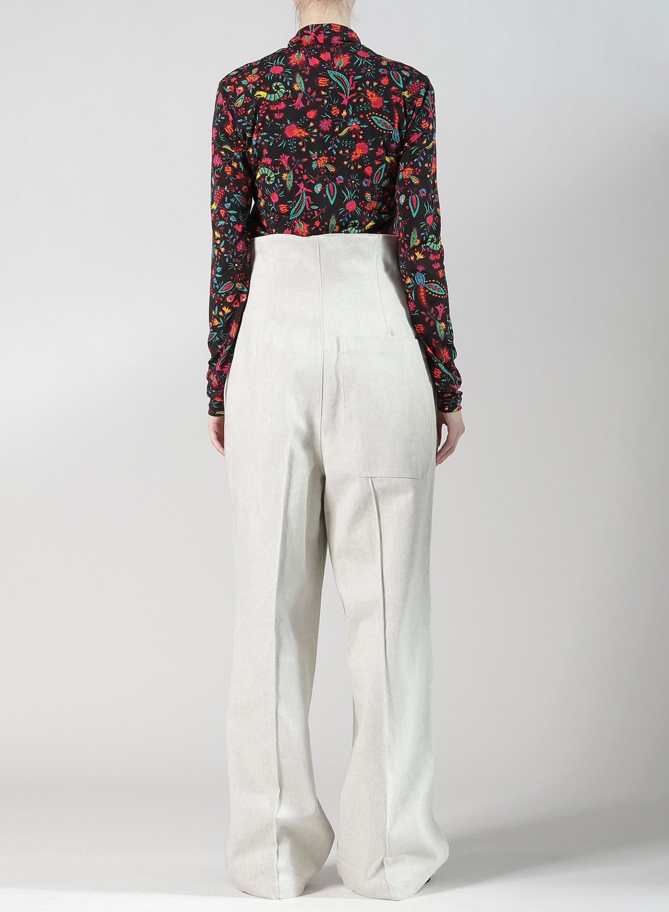 UNEVEN YARN DENIM SIDE OPEN PANTS