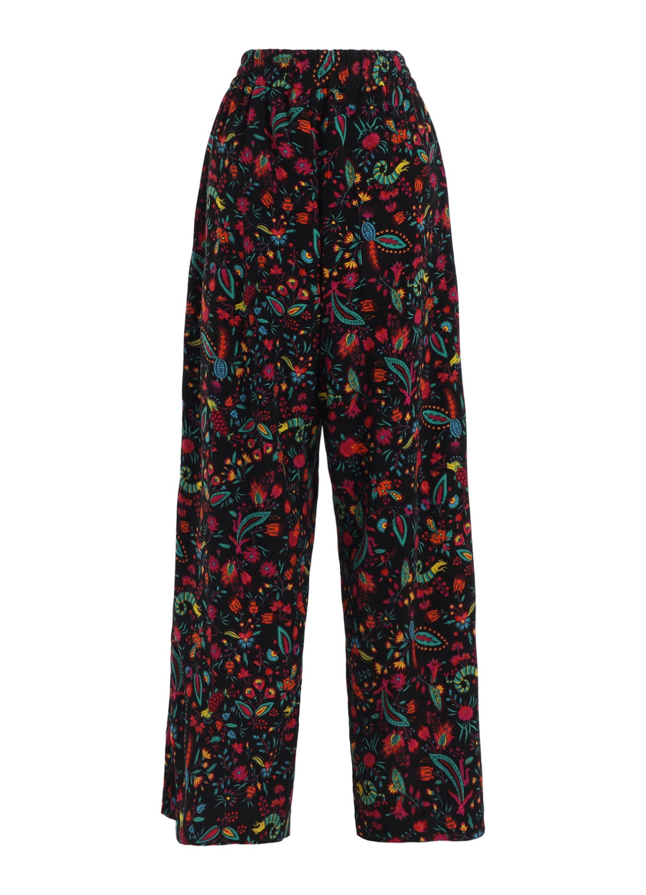FLOWER PRINT ELASTIC WAIST PANTS