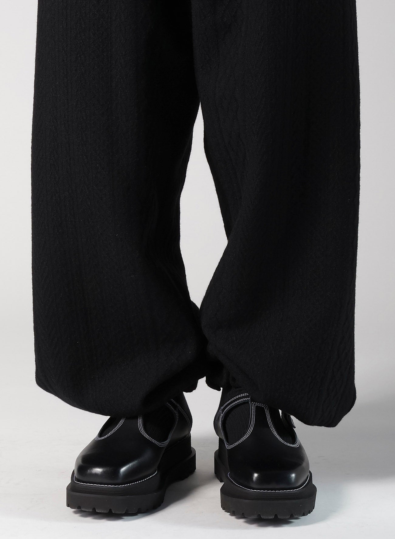 CABLE JQ KNIT ELASTIC WAIST PANTS
