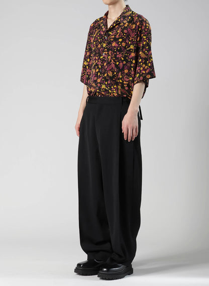 WOOL GABARDINE SAROUEL PANTS