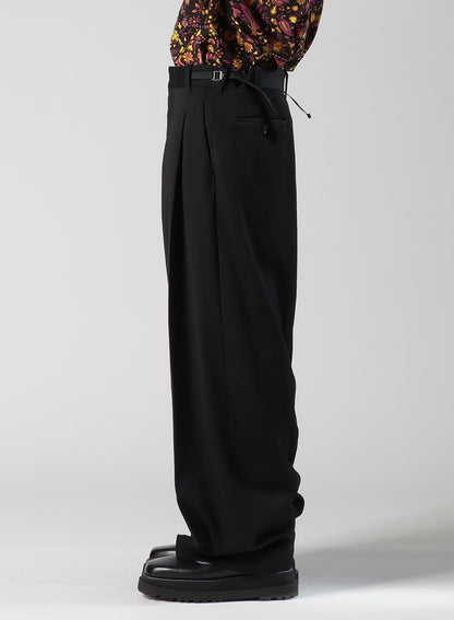 WOOL GABARDINE SAROUEL PANTS