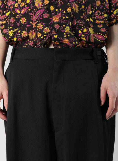 WOOL GABARDINE SAROUEL PANTS