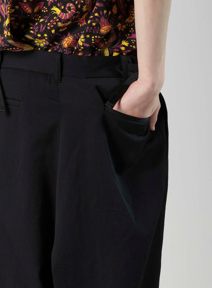 WOOL GABARDINE SAROUEL PANTS