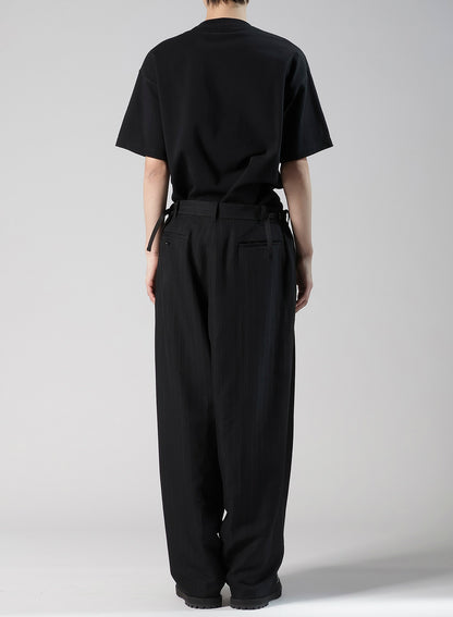 VISCOSE TWEED STRIPE SAROUEL PANTS