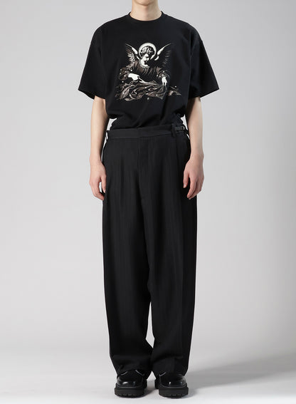 VISCOSE TWEED STRIPE SAROUEL PANTS