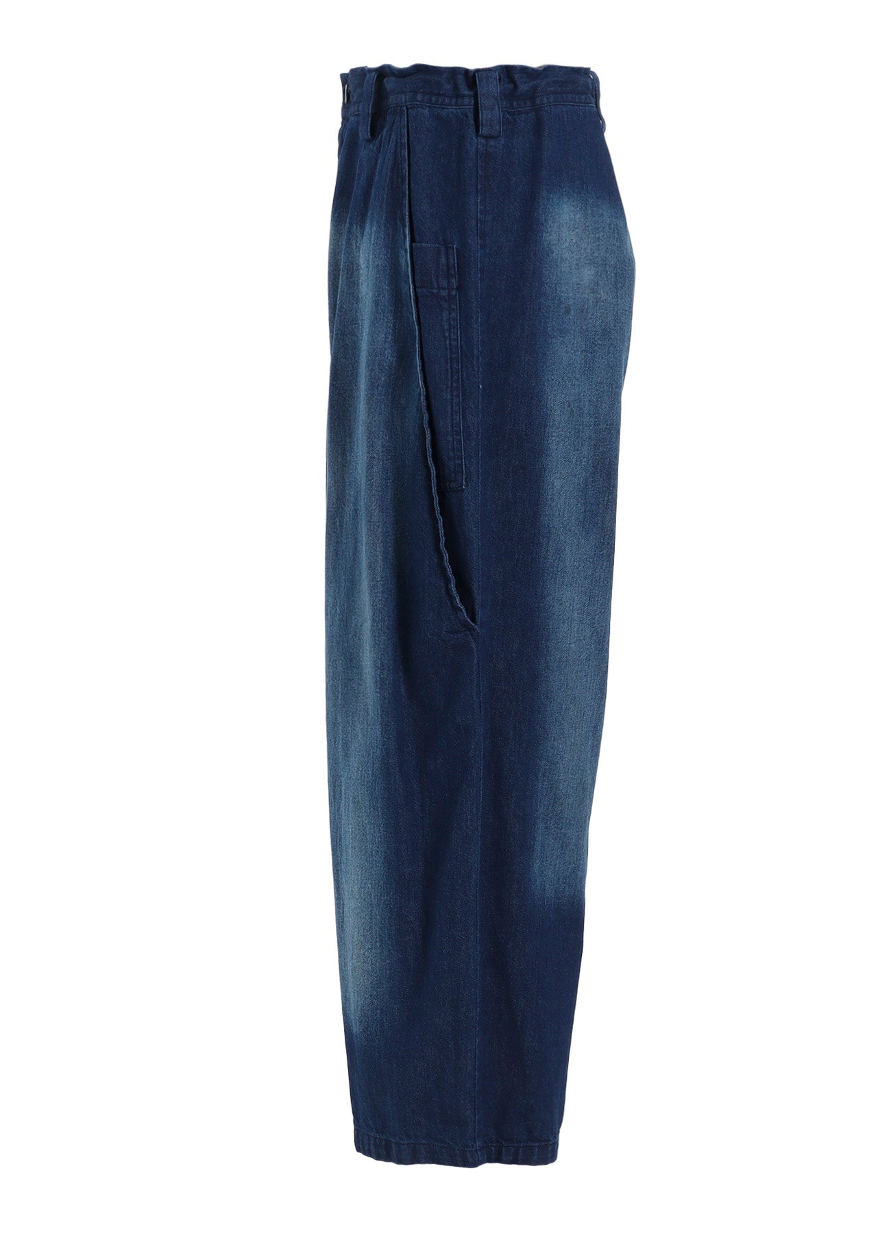 SPOTTED DENIM FRONT BIG POCKET PANTS