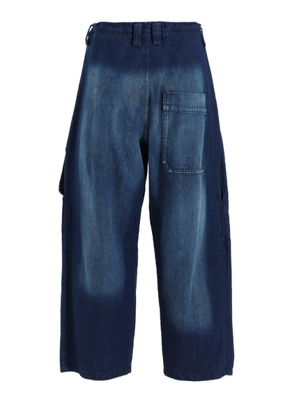 SPOTTED DENIM FRONT BIG POCKET PANTS