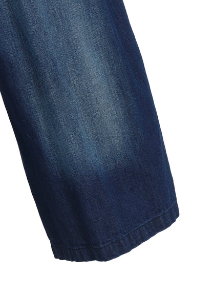 SPOTTED DENIM FRONT BIG POCKET PANTS