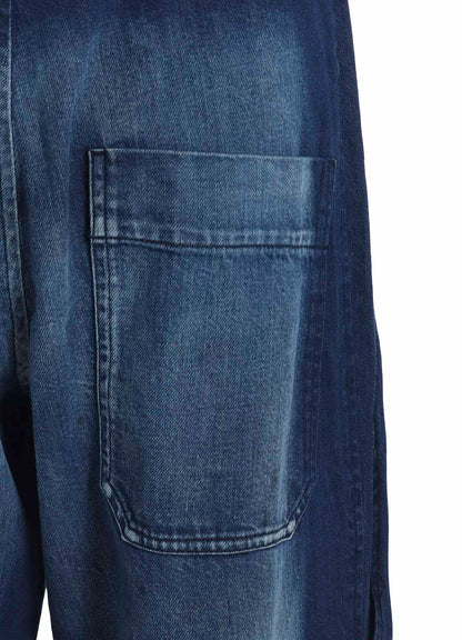 SPOTTED DENIM FRONT BIG POCKET PANTS
