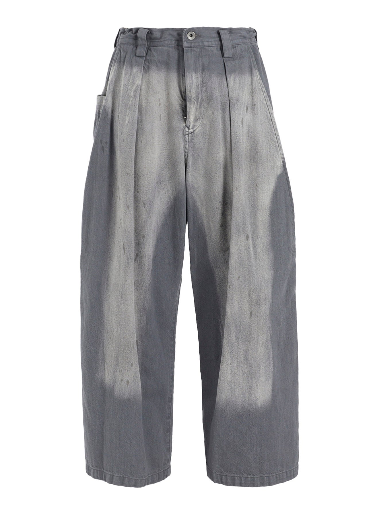 SPOTTED DENIM FRONT BIG POCKET PANTS