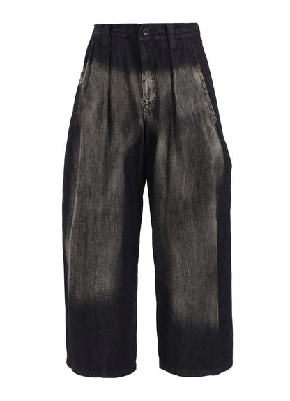 SPOTTED DENIM FRONT BIG POCKET PANTS