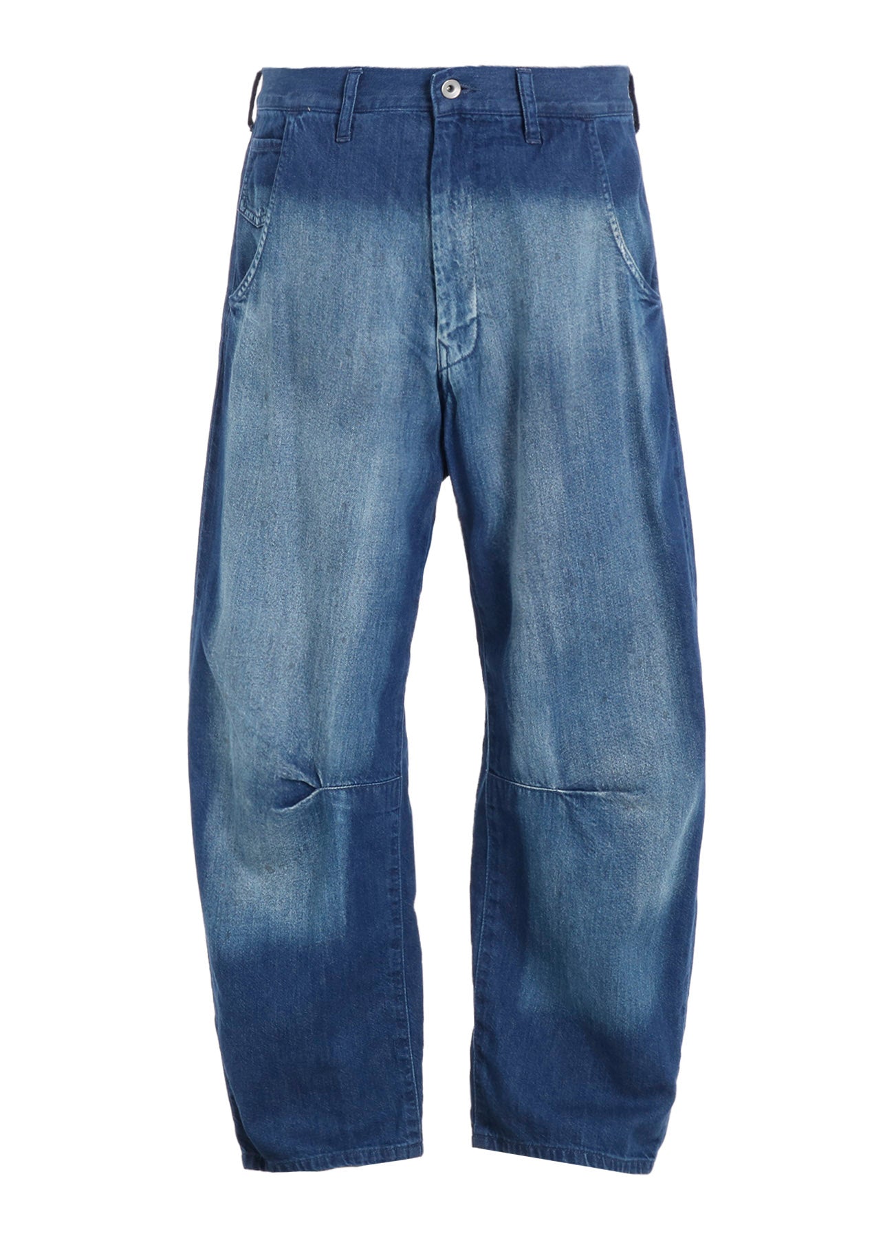 SPOTTED DENIM WIDE PANTS