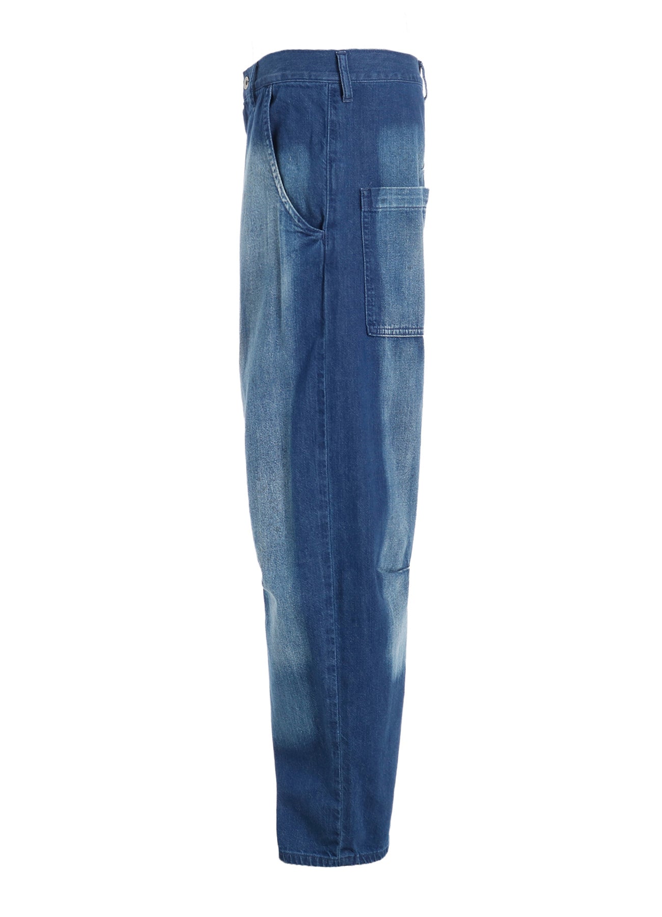 SPOTTED DENIM WIDE PANTS