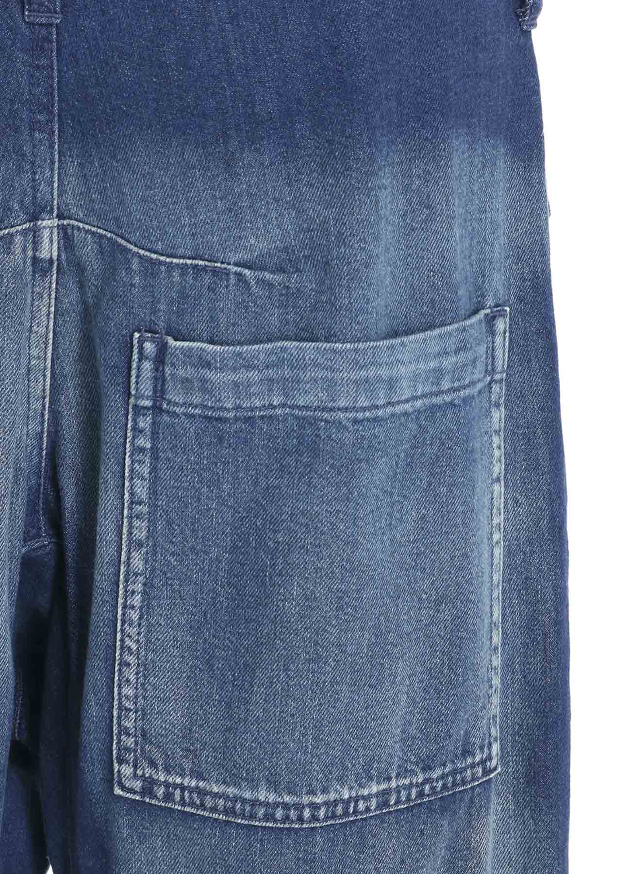 SPOTTED DENIM WIDE PANTS