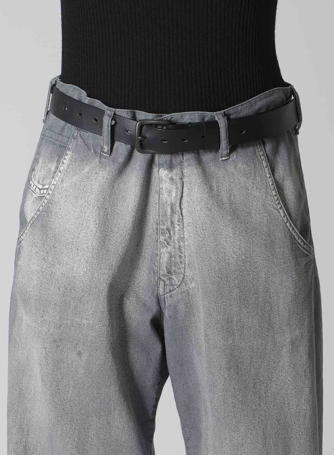 SPOTTED DENIM WIDE PANTS