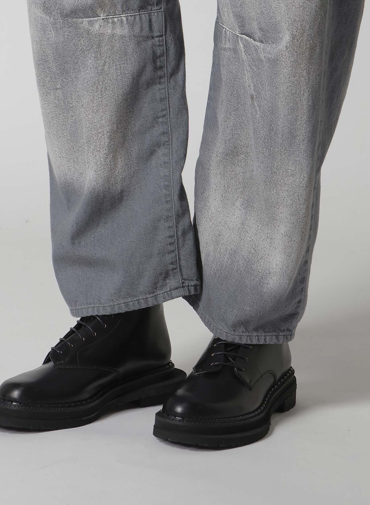 SPOTTED DENIM WIDE PANTS