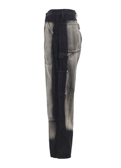 SPOTTED DENIM WORK PANTS