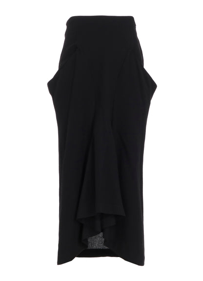 W/RY WASHER PROCESSED GAUZE DROP SKIRT