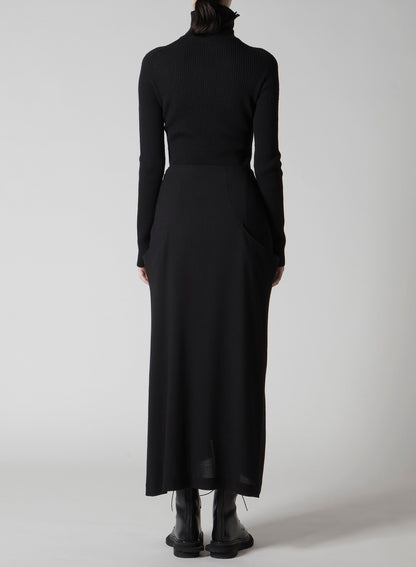 W/RY WASHER PROCESSED GAUZE DROP SKIRT