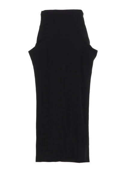 W/RY WASHER PROCESSED GAUZE DROP SKIRT