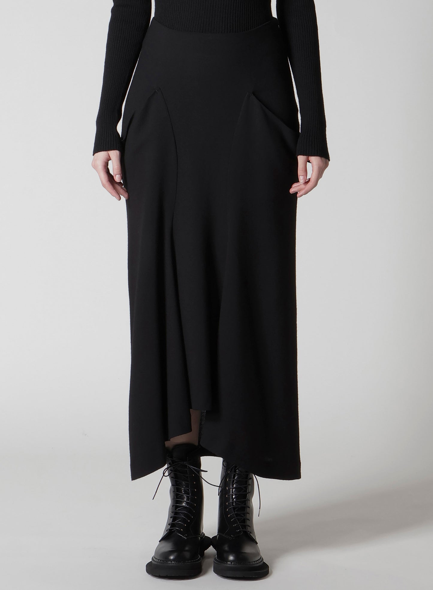 W/RY WASHER PROCESSED GAUZE DROP SKIRT