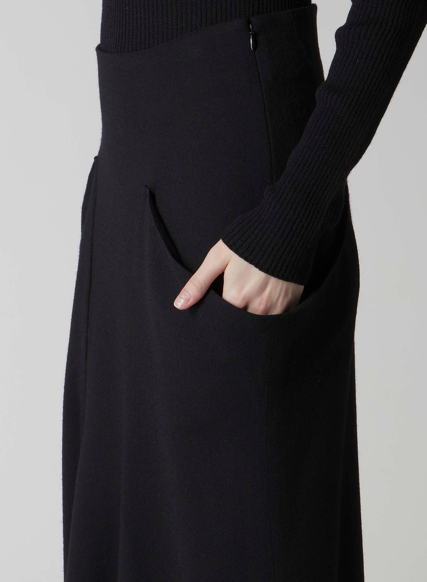 W/RY WASHER PROCESSED GAUZE DROP SKIRT