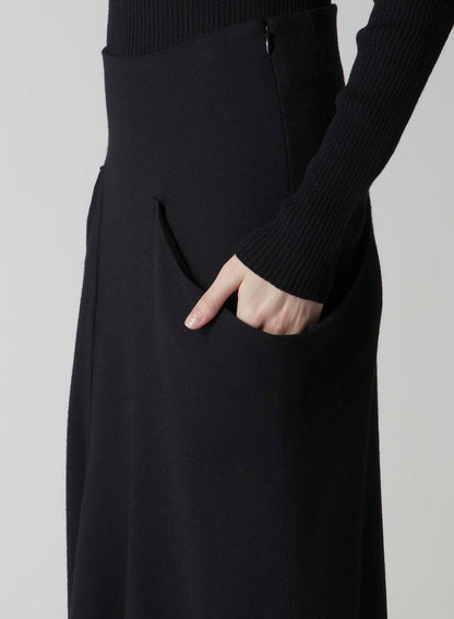 W/RY WASHER PROCESSED GAUZE DROP SKIRT