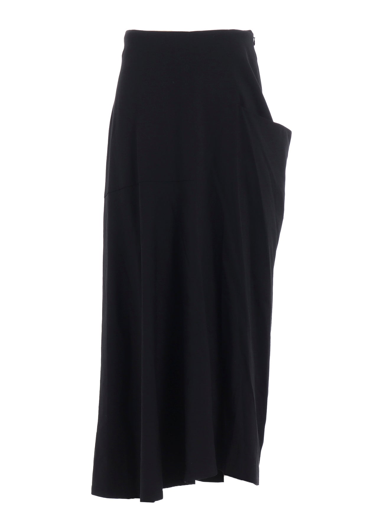 WOOL BREND TWILL DRAPE SKIRT